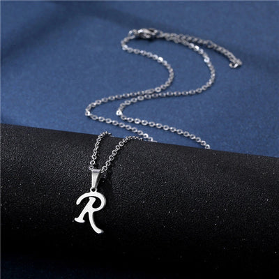 Jewelry Casual Simple Style Classic Style Letter 201 Stainless Steel Silver Plated Hollow Out Pendant Necklace