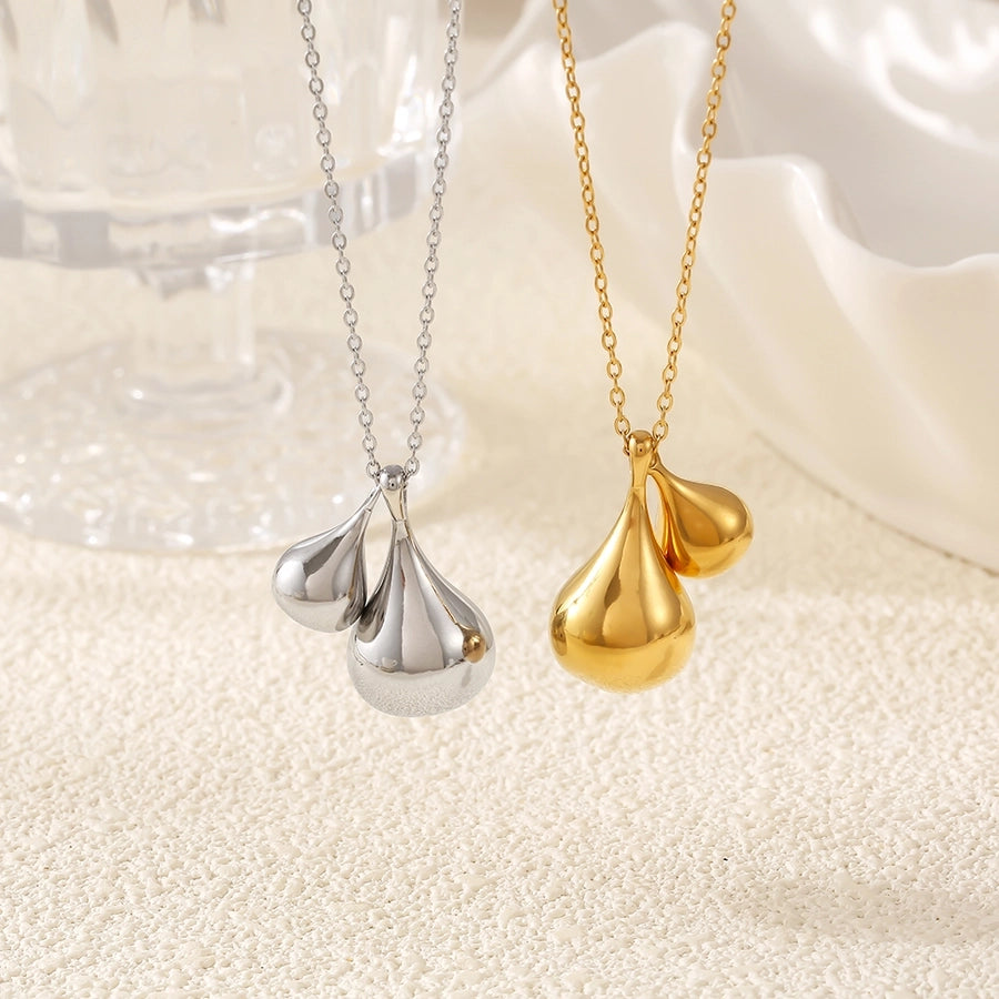 Jewelry Preppy Style Simple Style Artistic Water Droplets 304 Stainless Steel Sweater Chain