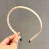 korean solid color leather hair band