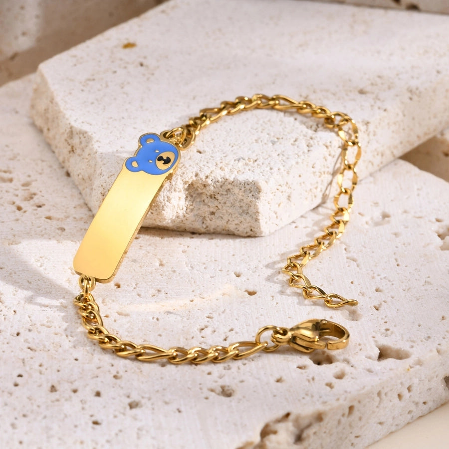 Basic Car Heart Shape Crown 304 Stainless Steel 18K Gold Plated Bracelets In Bulk