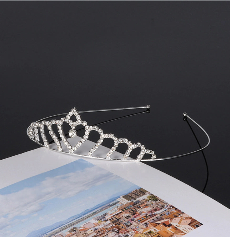 fashion claw chain welding rhinestone hairband Crown wedding bride headdress hair accessories performance birthday crown