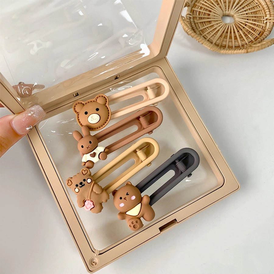 cute cartoon metal hair clip 4 pieces