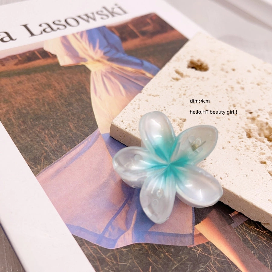 Women's Sweet Flower Plastic Stoving Varnish Hair Claws