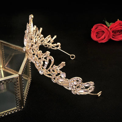 Simple Fashion Bridal Crown  Popular Wedding Headwear Diamond Baroque Bridal Crown Accessories