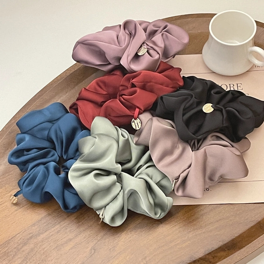 High-grade high-quality satin large intestine hair ring temperament fat intestine ring Korean style hair rope simple head rope women's headdress