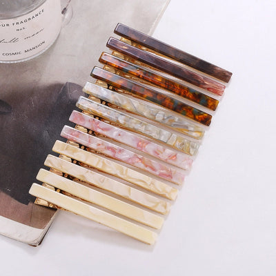 simple style solid color arylic stoving varnish hair clip