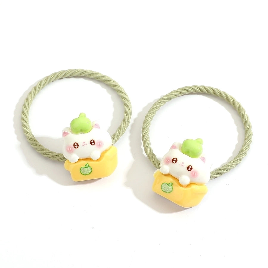 Kid'S Cartoon Style Cute Cat Resin Hair Tie