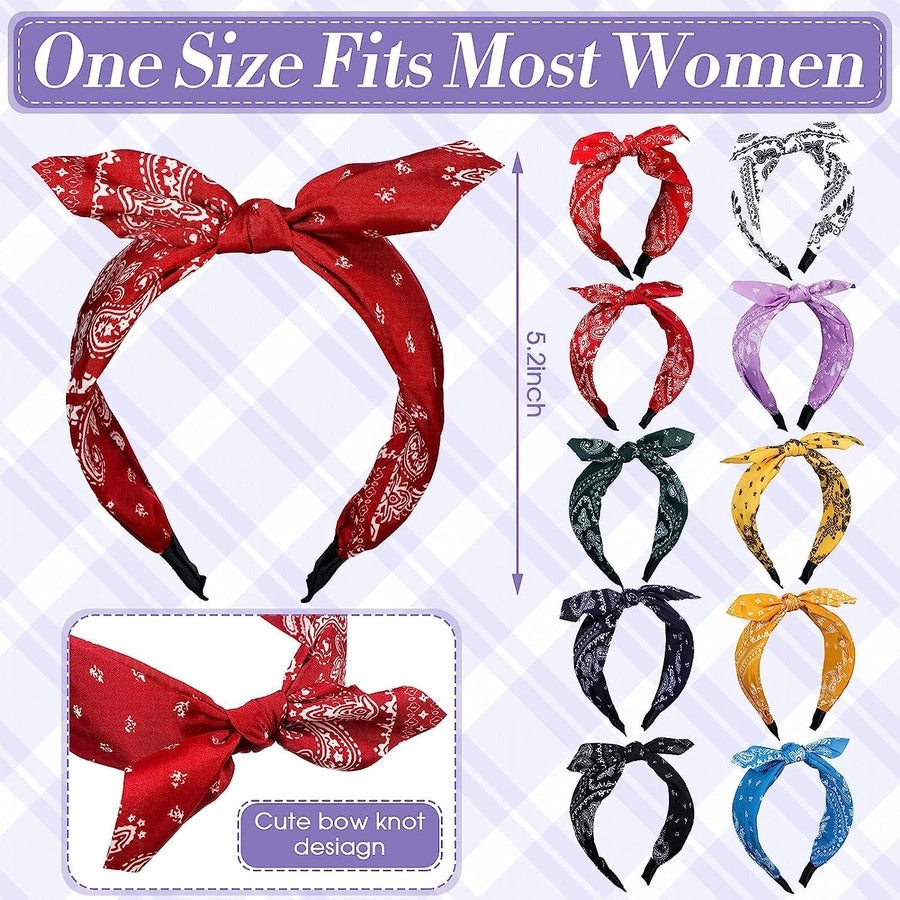 ethnic style printing solid color cloth hair band