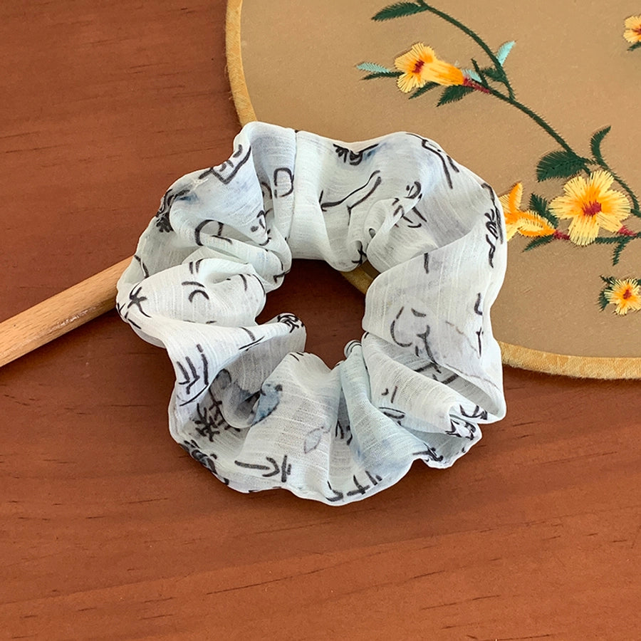 Women's Chinoiserie Sweet Artistic Letter Chinese Character Cloth Hair Tie