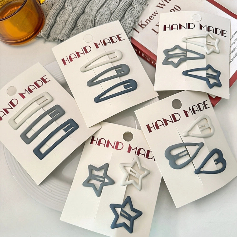 Women's Cute Solid Color Alloy Hair Clip