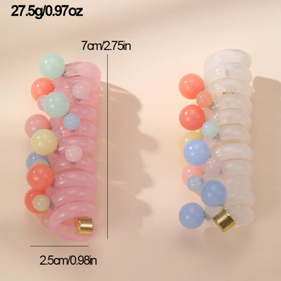 Women's Cute Sweet Round Plastic Hair Tie