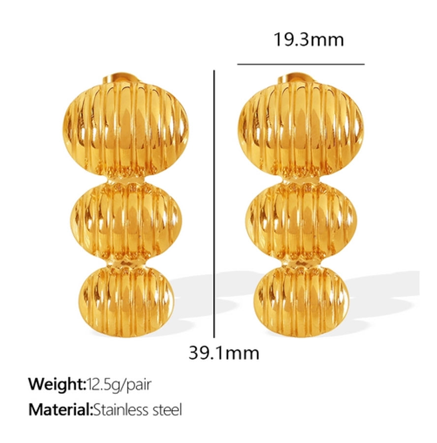 1 Pair IG Style Modern Style Classic Style Starfish Shell Polishing Plating 304 Stainless Steel 18K Gold Plated Ear Studs