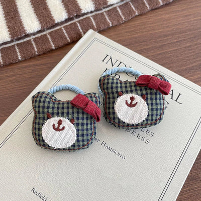 Cute Women's Girl'S Bear Cloth Hair Tie