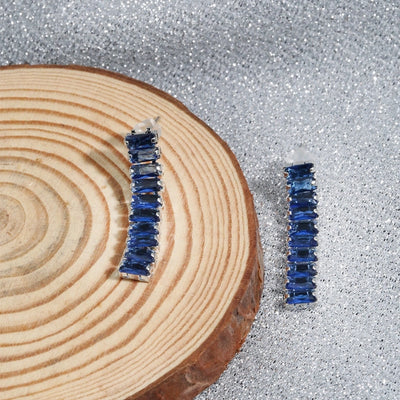 1 Pair Elegant Simple Style Commute Rectangle Plating Inlay Copper Zircon Ear Studs