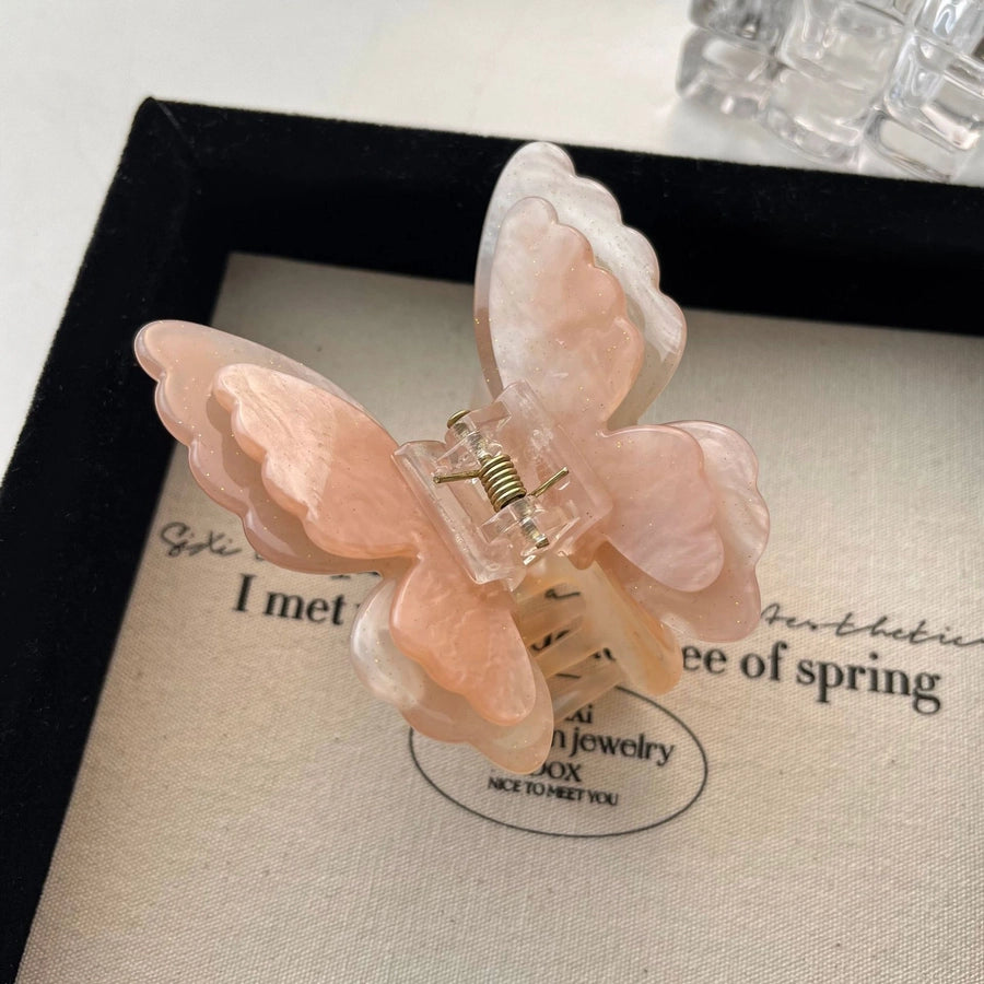 Women's Sweet Cool Style Butterfly Metal Plating Hair Claws