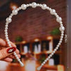 women's fashion waves alloy inlay artificial pearls headwear