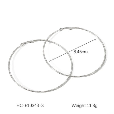 1 Pair IG Style Exaggerated Circle Solid Color Plating 304 Stainless Steel 18K Gold Plated Earrings