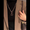 Jewelry Casual Simple Style Streetwear Letter Titanium Steel Plating Pendant Necklace