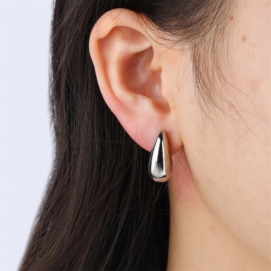 1 Pair Casual Simple Style Water Droplets 304 Stainless Steel 18K Gold Plated Ear Studs
