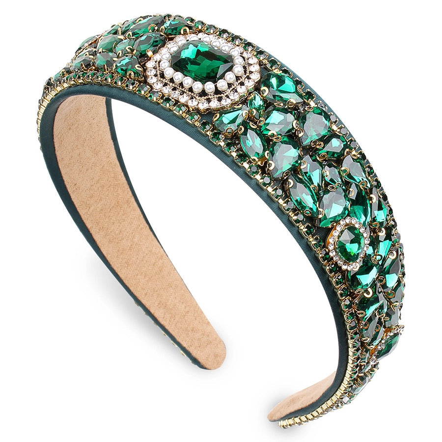 retro jewelry cloth handmade inlay rhinestones hair band