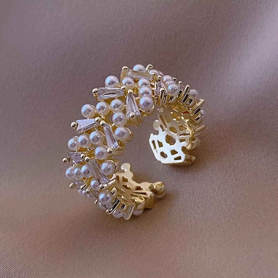 Copper Geometric Copper Rings