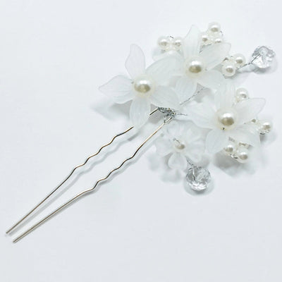 elegant bridal flower arylic imitation pearl hairpin