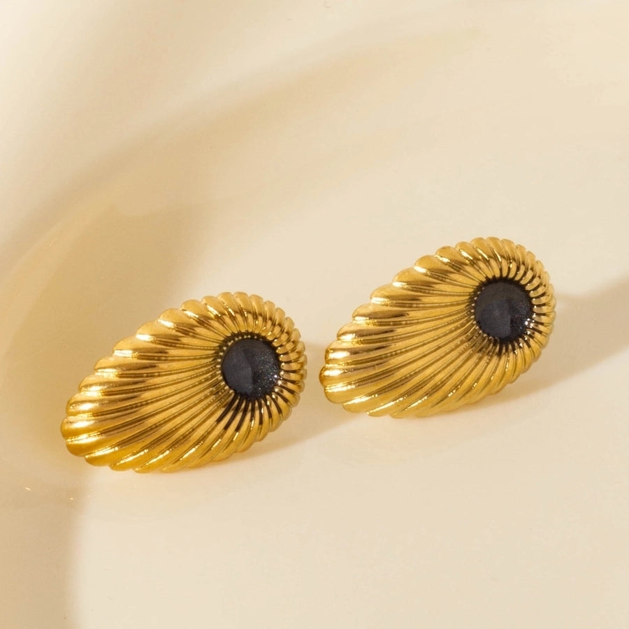 1 Pair Simple Style Geometric Water Droplets 304 Stainless Steel Ear Studs