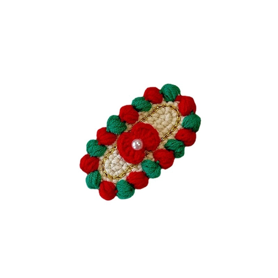 Christmas Cute Kid'S Christmas Tree Christmas Socks yarn Hair Clip