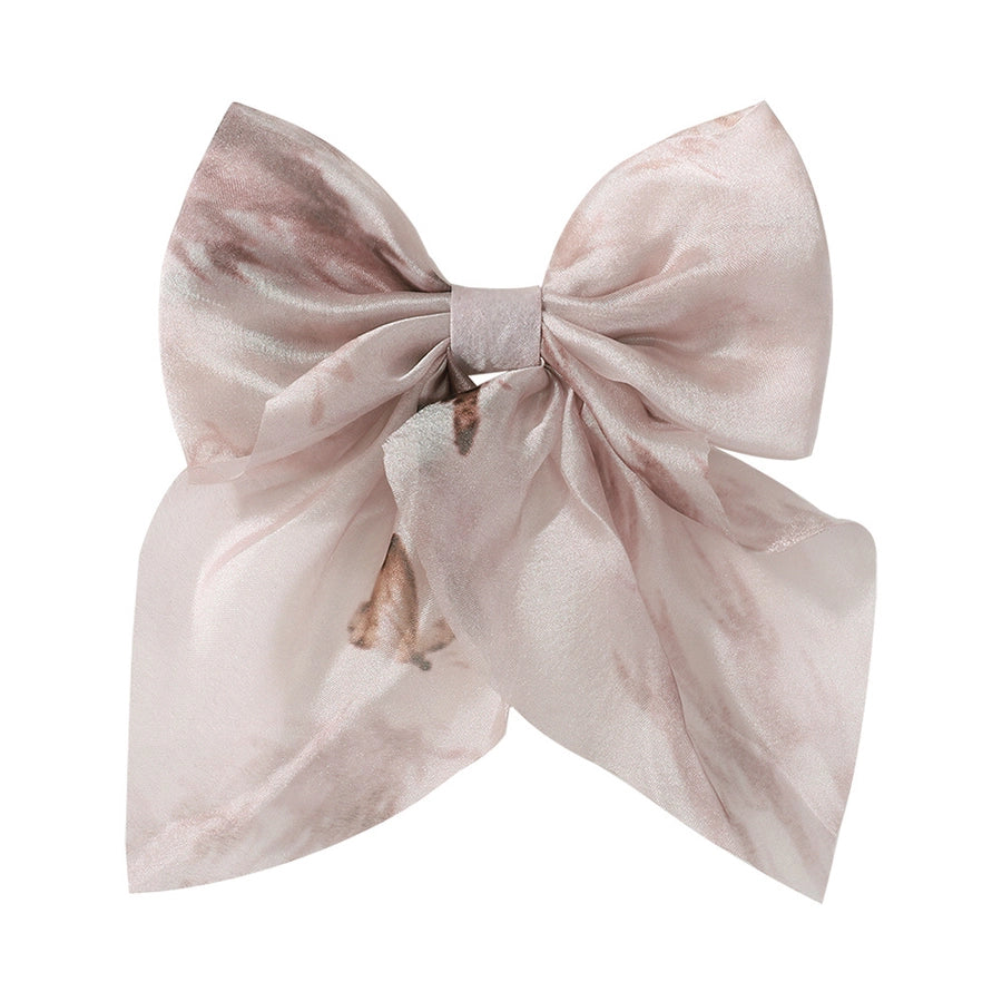 Girl'S Simple Style Classic Style Bow Knot Alloy Ribbon Lettuce Trim Hair Clip