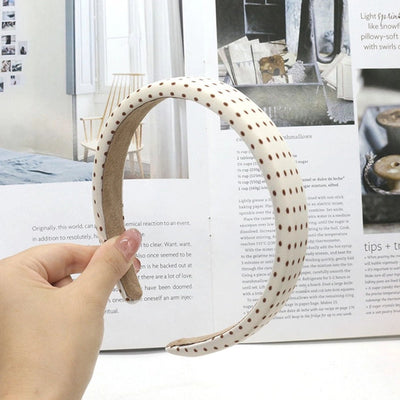 Women's Retro Artistic Spot Cloth Printing and Dyeing Three-dimensional Hair Band