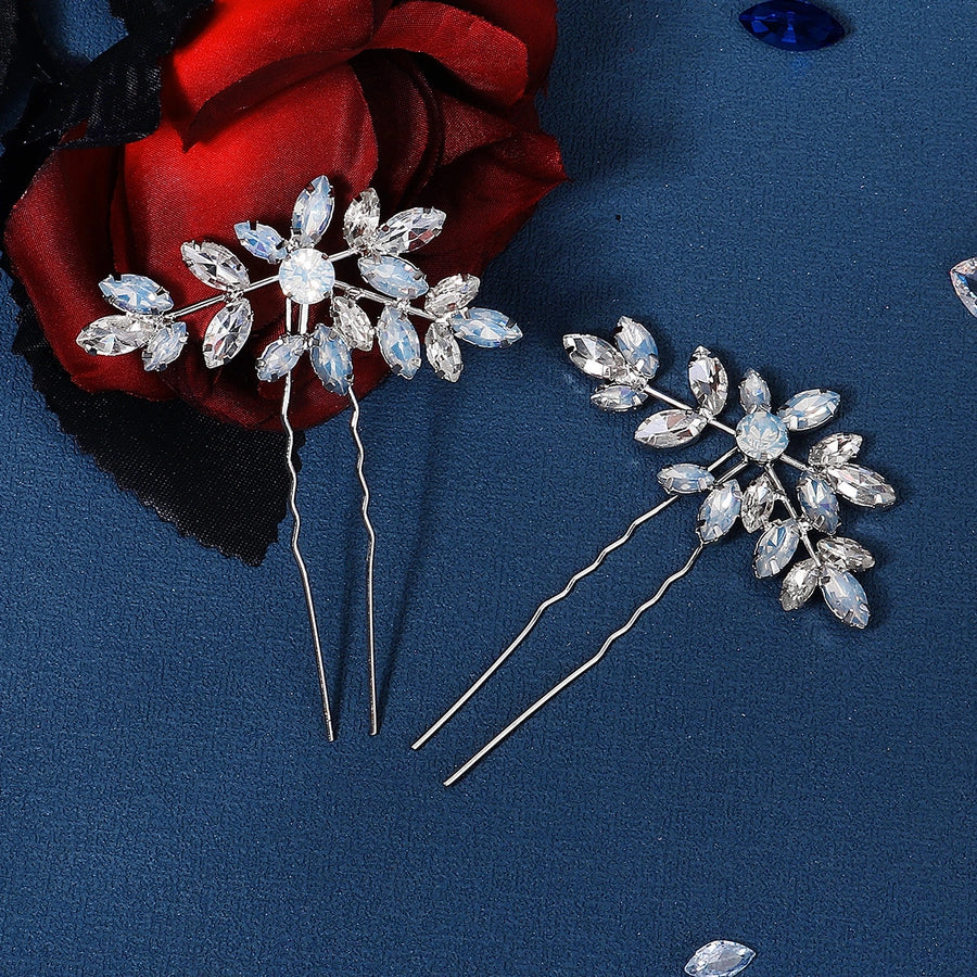 Antique U-shaped Hairpin Hair Accessories Simple Rhinestone Pin Hairpin Photography Portrait High-end Hair Hairpin