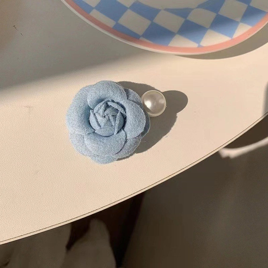 Korean Style Gentle Flower Small Hairpin Female Niche Design Summer  Head Clip Light Luxury High-end Headwear