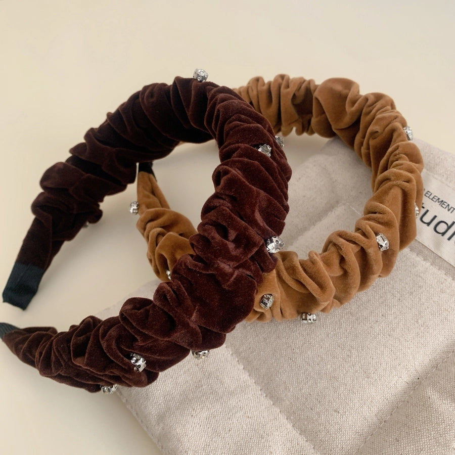 Women's Elegant Simple Style Solid Color Geometric Cloth Hair Band