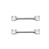 1 Pair Nipple Rings & Studs Hip-Hop Shiny Heart Shape Flower Butterfly 316L Stainless Steel  Copper Inlay Zircon Nipple Rings & Studs