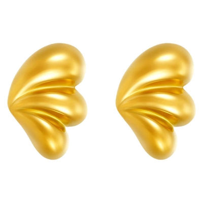 1 Pair Simple Style Water Droplets Titanium Steel 18K Gold Plated Ear Studs