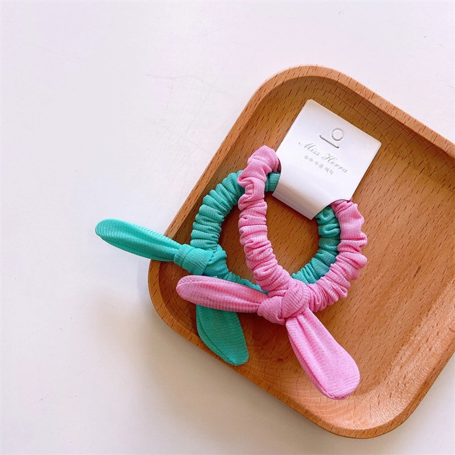 Kid'S Cute Simple Style Solid Color Cloth Hair Tie