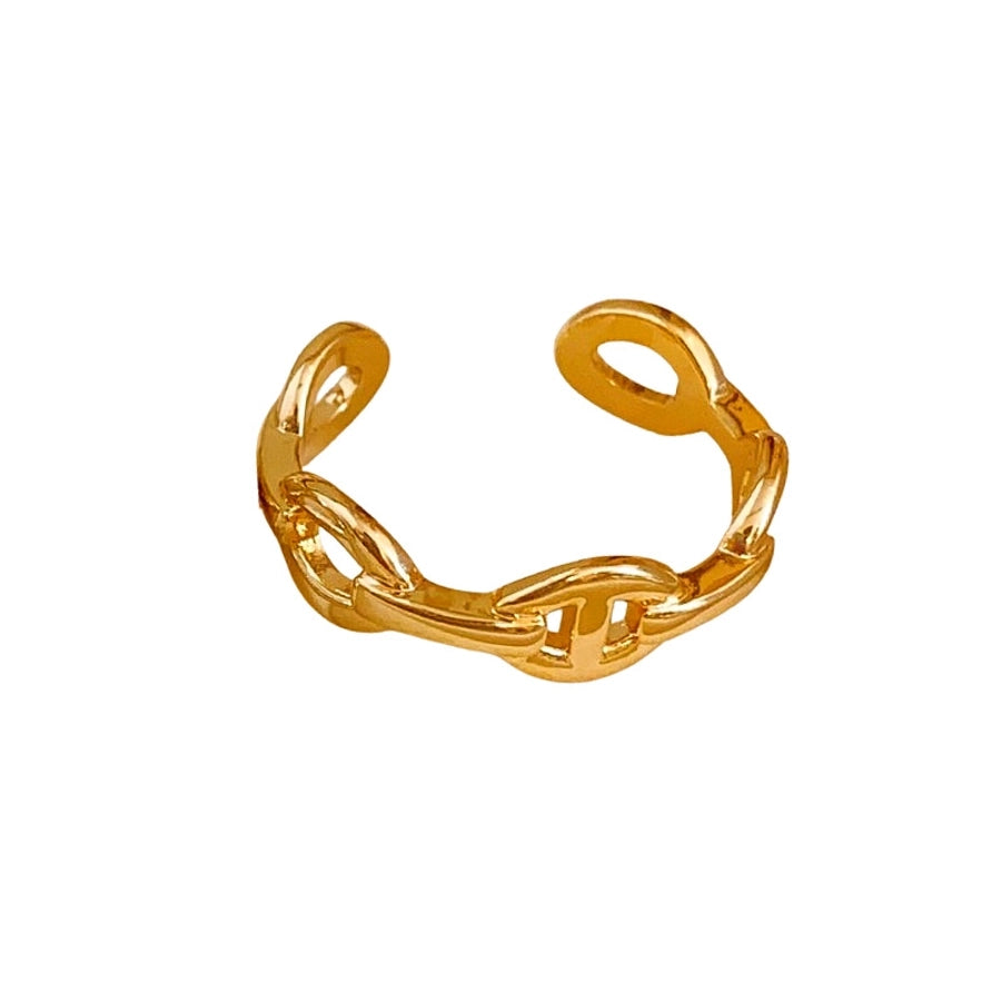 Jewelry French Style IG Style Geometric Titanium Steel Plating Open Rings