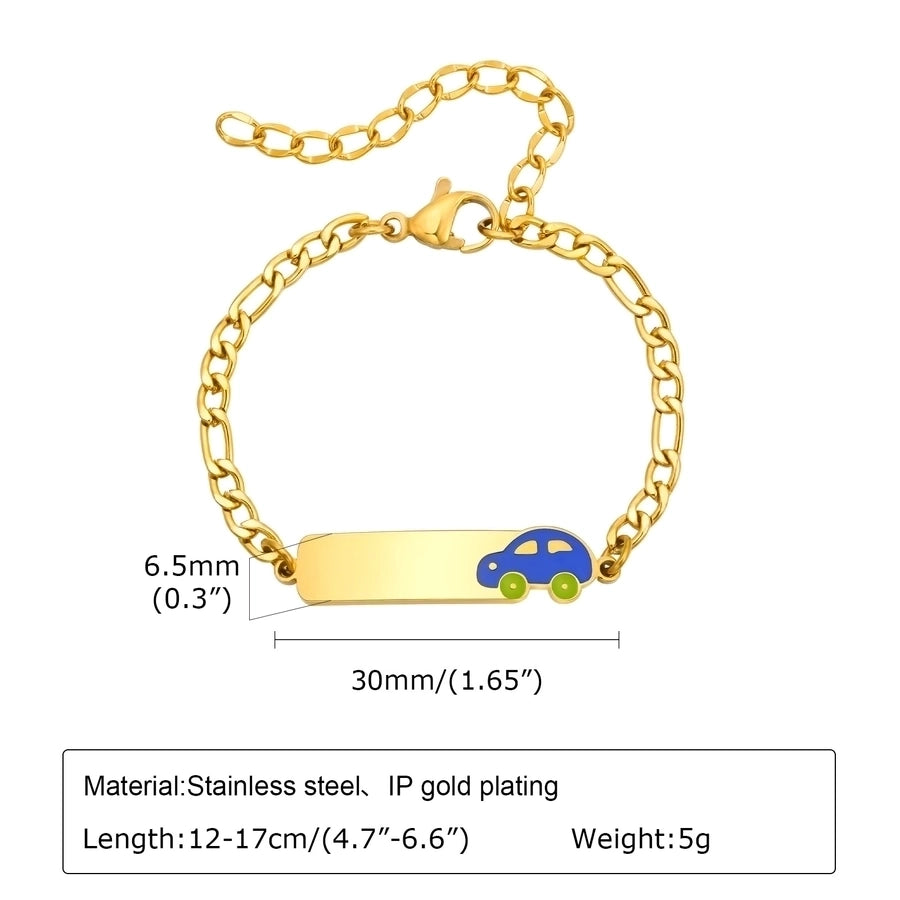 Basic Car Heart Shape Crown 304 Stainless Steel 18K Gold Plated Bracelets In Bulk
