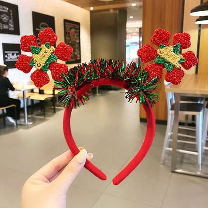 Christmas Fashion Women'S Antlers Flocking Handmade Hair Band