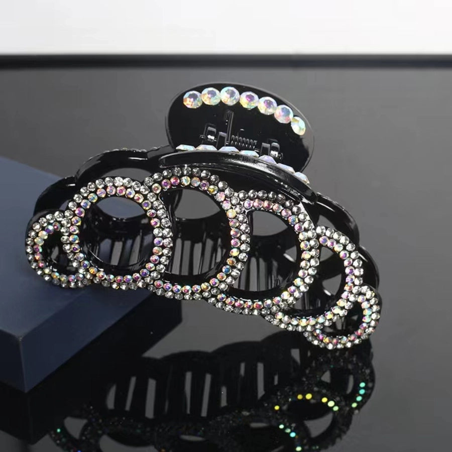 Women's Simple Style Classic Style Solid Color Alloy Inlay Rhinestones Hair Claws