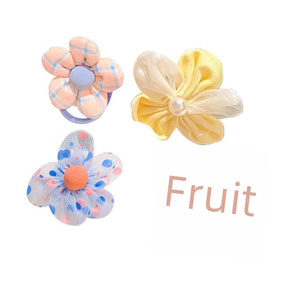 Children's Cute Flower Rubber Band Hair Band Set Baby Do Not Hurt Hair Elastic Good Girls Baby Hair Rope Hair Accessories Women