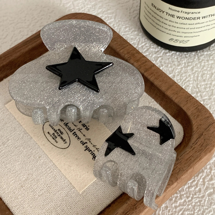 women's vintage style pentagram acetic acid sheets hair claws