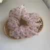 casual simple style polka dots gauze printing hair tie