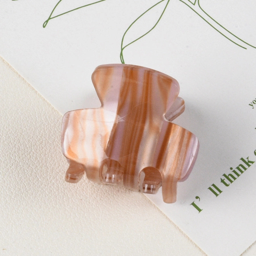 Women's Simple Style Marble Plastic Hair Claws