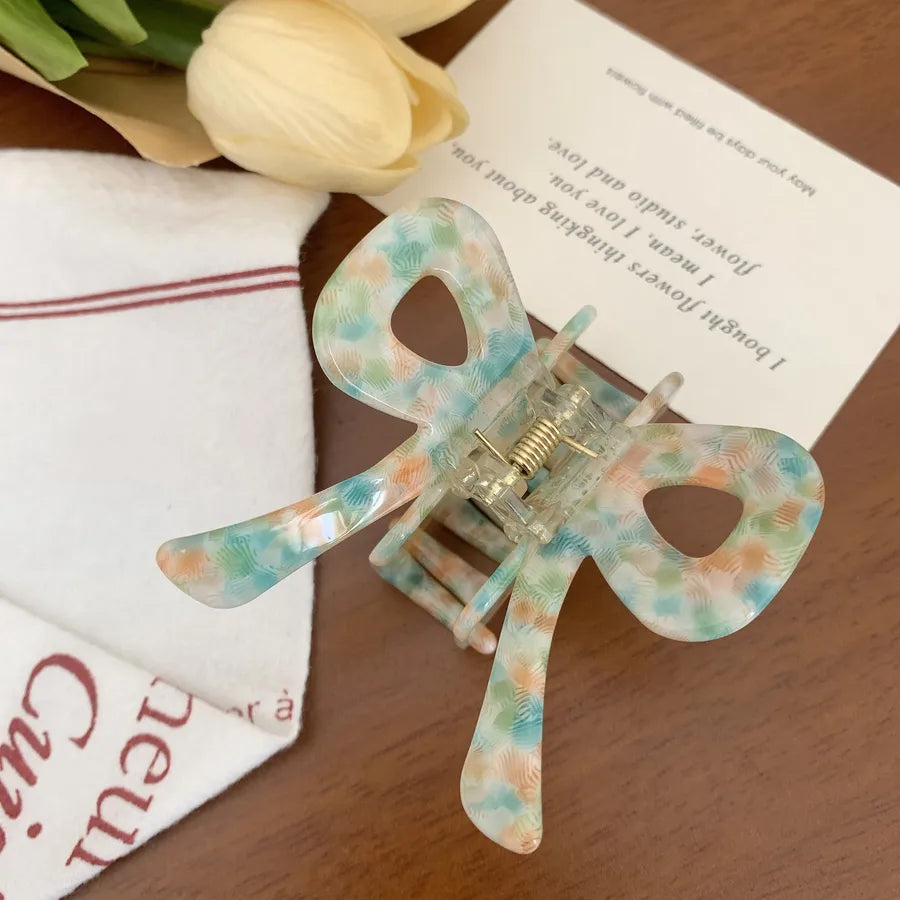 Women's Sweet Korean Style Animal Butterfly Acetic acid sheets Handmade Bowknot Hair Claws