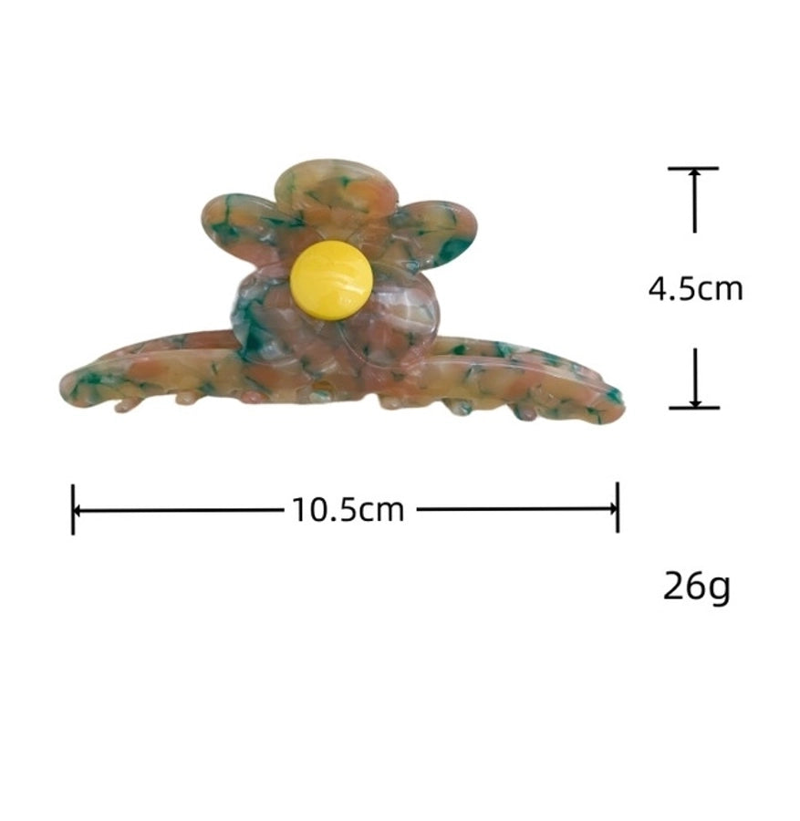 Women's Korean Style Flower Acetic acid sheets Hair Claws