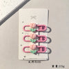 cute flower resin stoving varnish hair clip