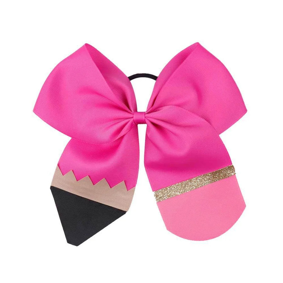 girl's cute simple style pencil rib ribbon bowknot hair tie