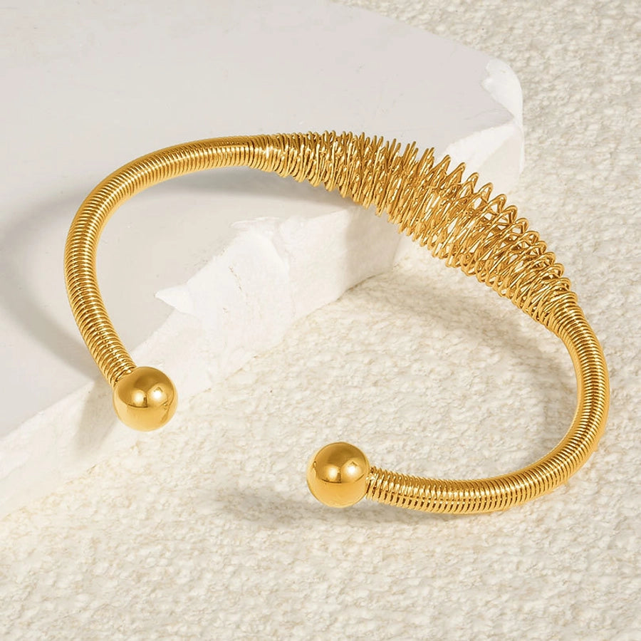 304 Stainless Steel European and American Bracelet Women's Fashion Thread Multi-Layer Popular Surrounding Bracelet 18K Gold Bracelet