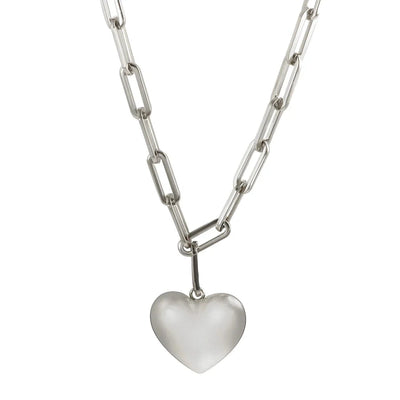 Jewelry Simple Style Heart Shape Titanium Steel Pendant Necklace